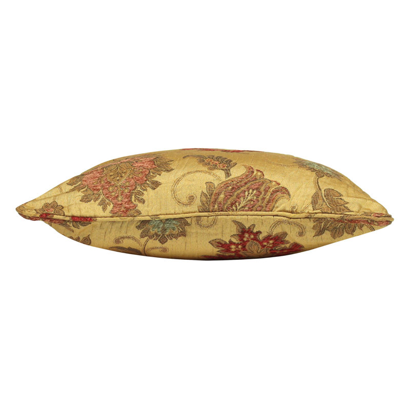 Floral Jacquard Cushion, 45cm H x 45cm W x 16cm D, Feathers