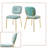 Modern Upholstered Dining Chair with Gold Metal Legs, Set of 2-864210380-864210378