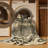 Machine Washable Orkan Prague Charles Bridge Vintage Block Print Rug in Brown – Gray Binding-1651742253