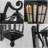 Classic Amen Style Solar Color-Adjustable Outdoor Post Light Sconce Black