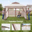 Tente de jardin pliable instantanée de 3,35 m x 3,35 m avec moustiquaire-135238491-135238492