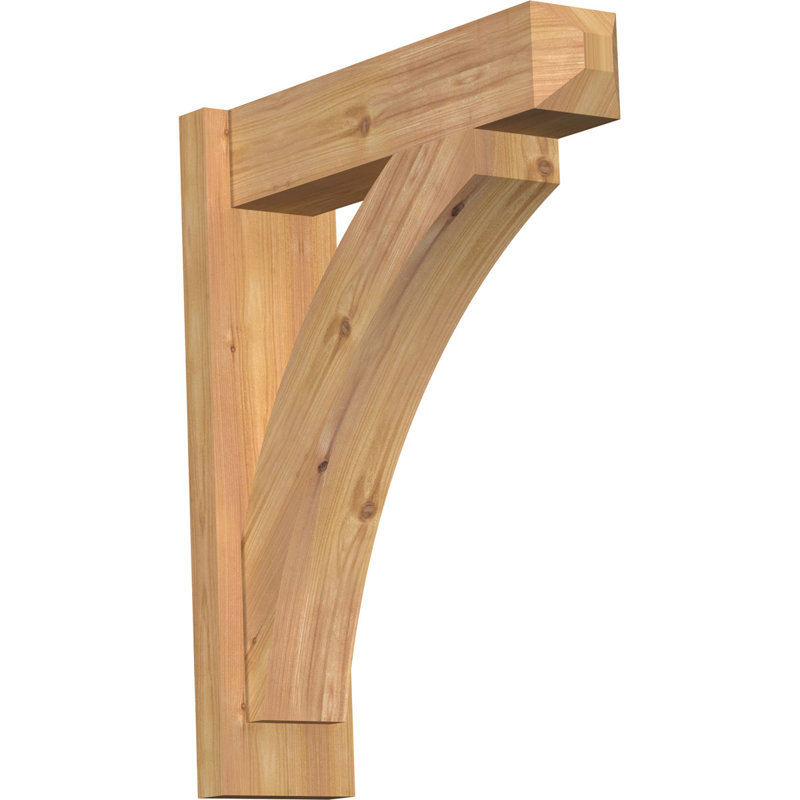 Thorton Craftsman Rustic Wood Outlooker, 5 1/2" W Western Red Cedar (Smooth),  14" D x 14" H 