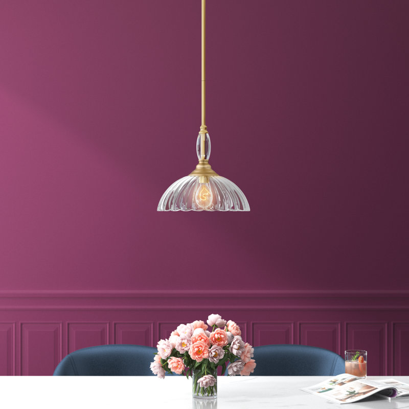 1 - Light Shaded Pendant, Brushed Champagne Bronze