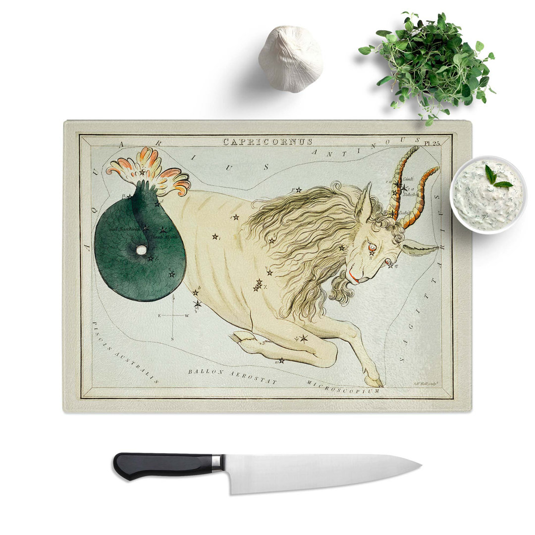 Tempered Glass Astronomical Zodiac Chart of the Capricorn Chopping Board