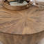 Table basse ronde de salon en bois de manguier brun, 36 po x 36 po x 13 po-135590245-135590246