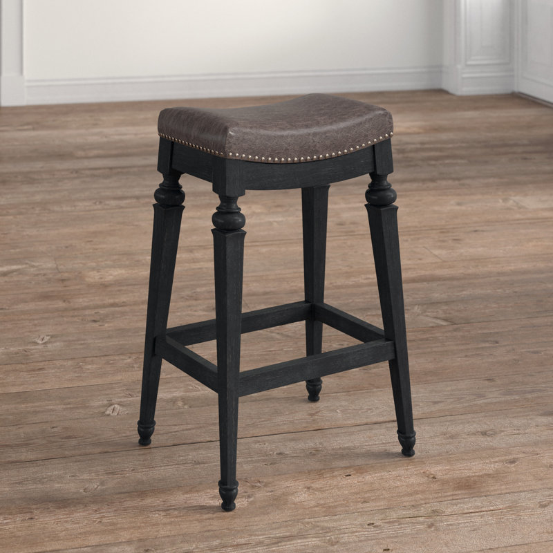 Upholstered Counter Stool with Solid Wood Frame, Counter Stool (27" Seat Height)