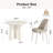 39.37" Modern Round Cream White Dining Table Set with 2 Chairs for Kitchen, Bar, Living Room, Small Space-765090261-765090280