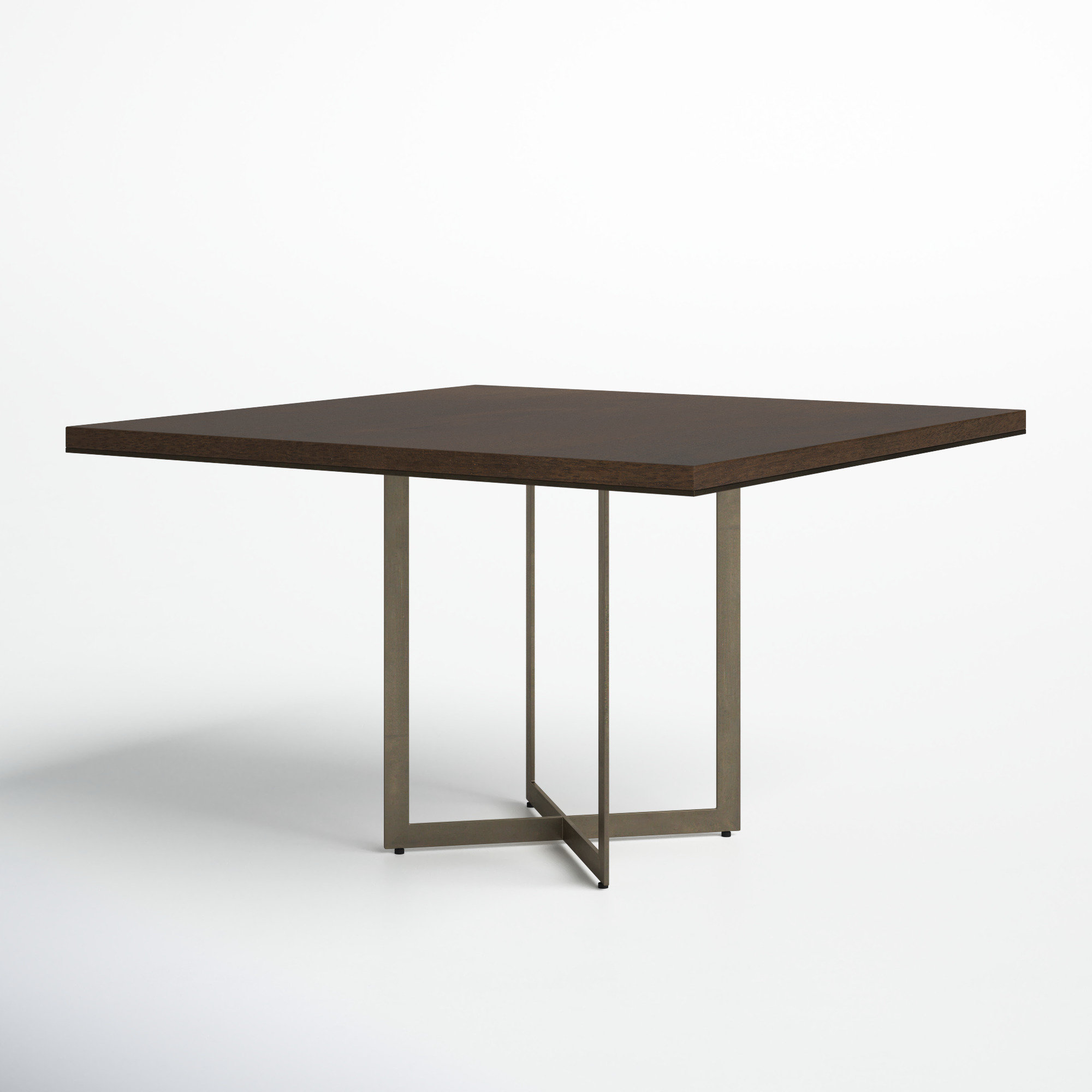 Tulane 48'' Dining Table, Dark Brown, Nickel