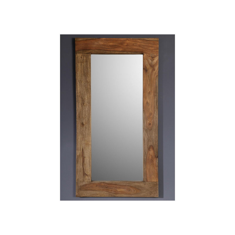 Nature Solid Wood Framed Wall Mounted Accent Mirror