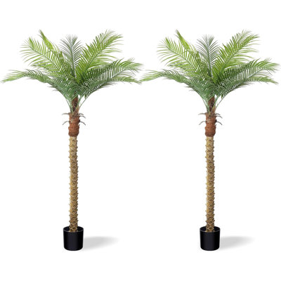Faux Palm Tree with Realistic Leaves for Indoor and Outdoor Deor