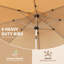 Parasol de patio 10 pi - Design portatif beige