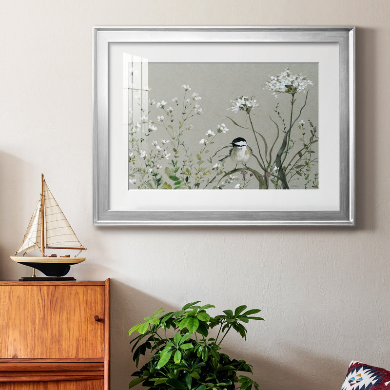 Bouquet de Grace Meadow II - cadre photo, H 26,5 po x l 36,5 po x P 1,5 po, Argent
