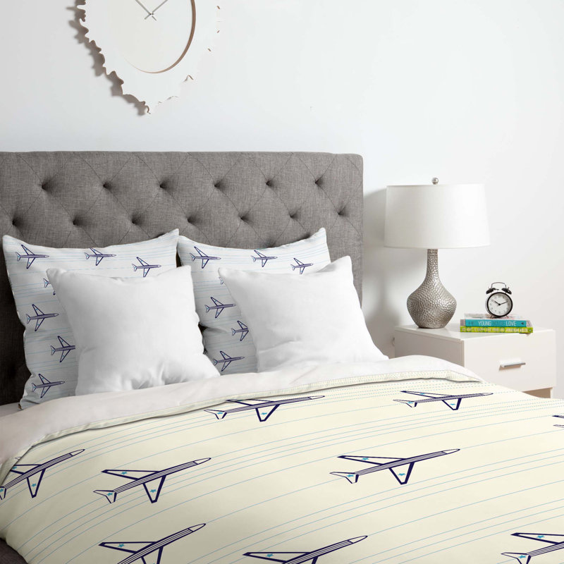 Ensemble de housse de couette d’avions, Housse de couette pour grand lit et 2 taies décor