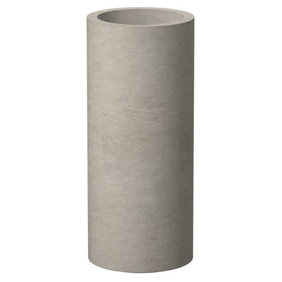 14,5 po Grand pot / pot rond en béton avec trous de drainage