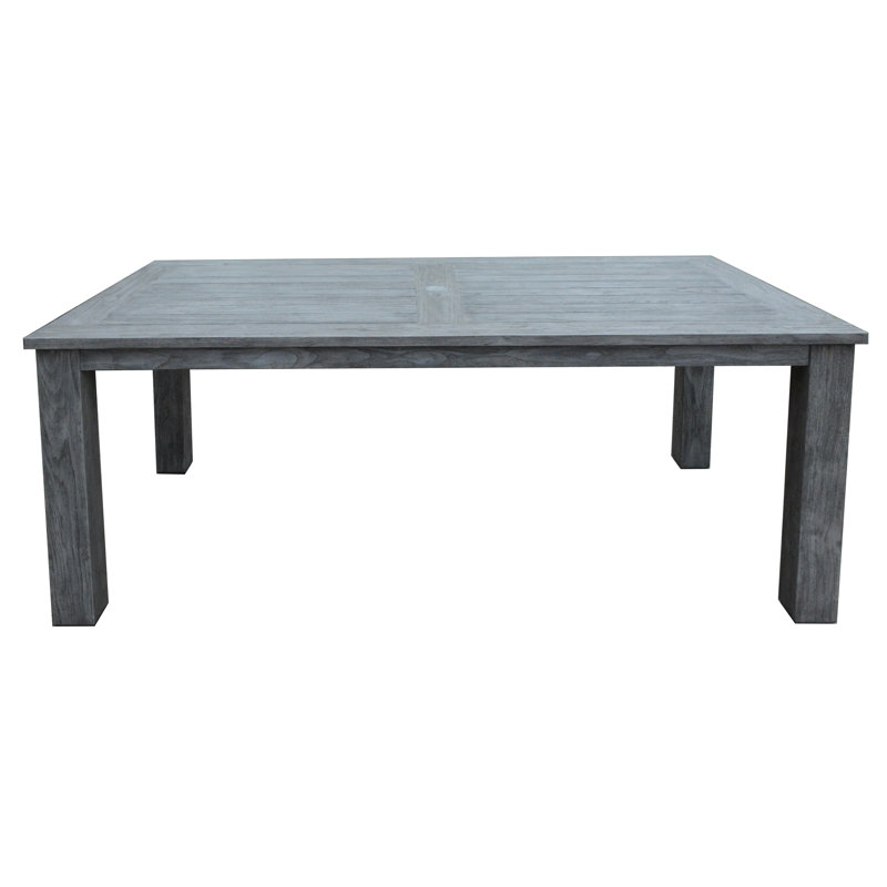 Shelburne Weathered Teak Rectangle Dining Table, 30" H x 40" W x 74" L