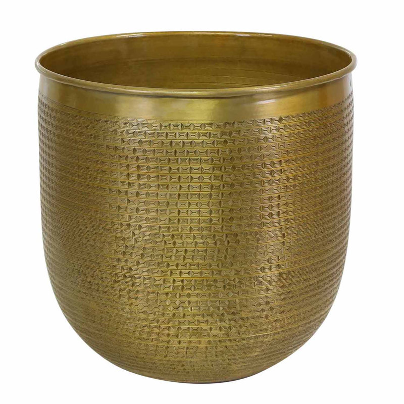 Rohoman Handmade Metal Pot Planter, 43cm H x 41cm W x 41cm D