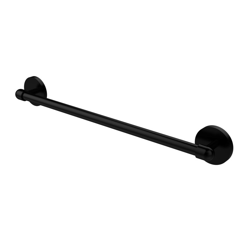 Barre à serviettes murale Itzhak, Noir mat,  H 3 po x L 30 po x P 2,5 po