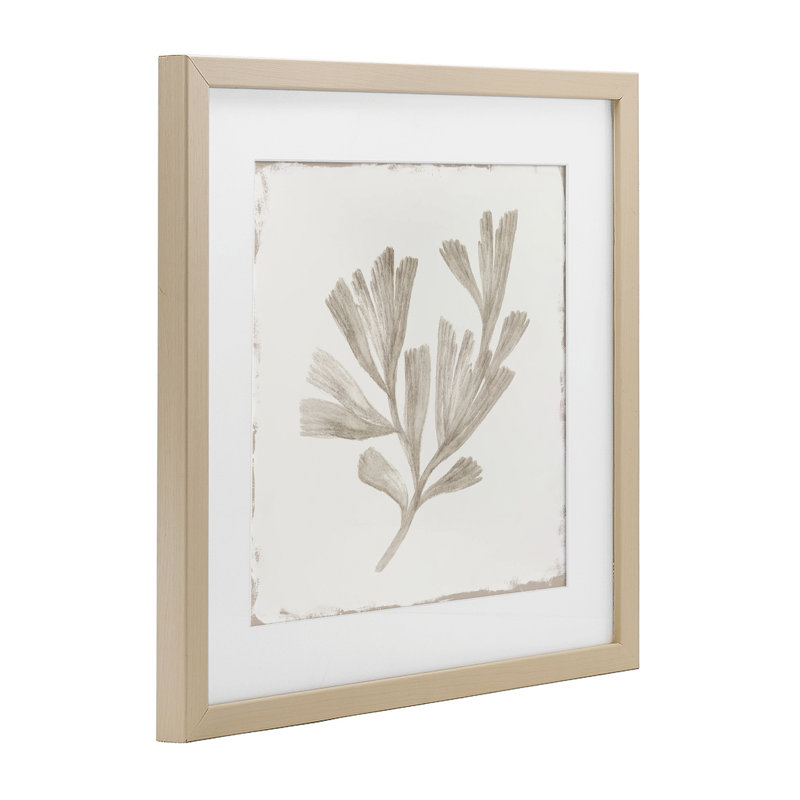 Coral Reef Drift, impression sous verre encadrée, design par Lily K., H 13 po x l 13 po, Cadre de récolte en pin
