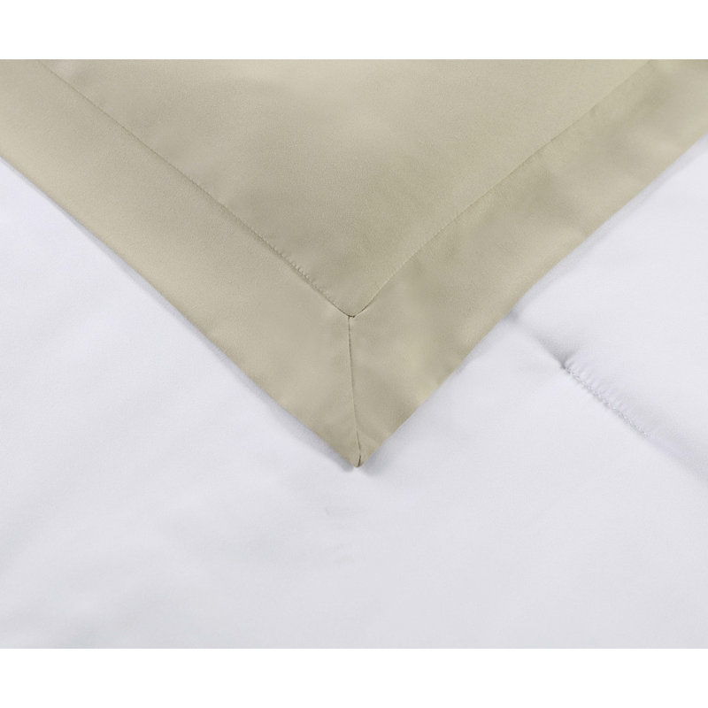 Full White Microfiber Reversible Bed in a Bag Set