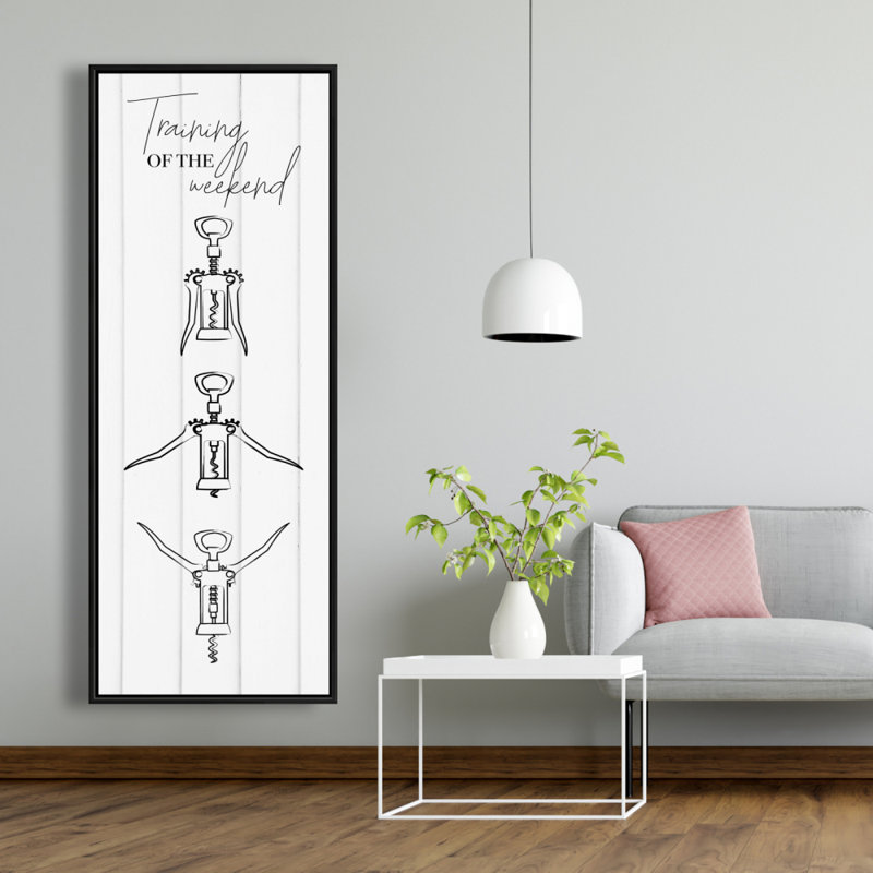 "Entraînement du week-end" sur toile, H 60 po x l 20 po