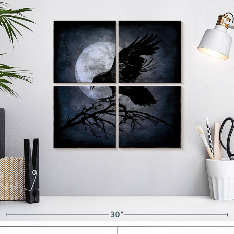 Kelan Moonlight Crow, 18" H x 18" W