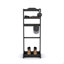 Portant à vêtements décoratif, support à vêtements avec organisateur de rangement, finition noire
