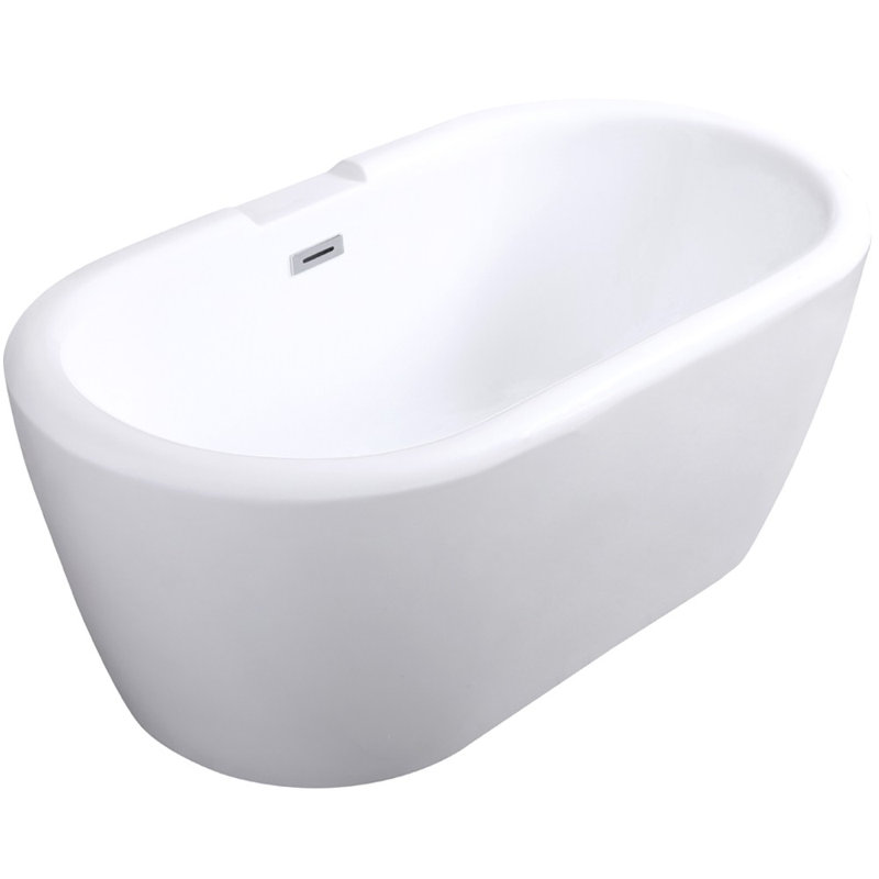 Windsor 59.1'' x 31.5'' Freestanding Soaking Acrylic Bathtub