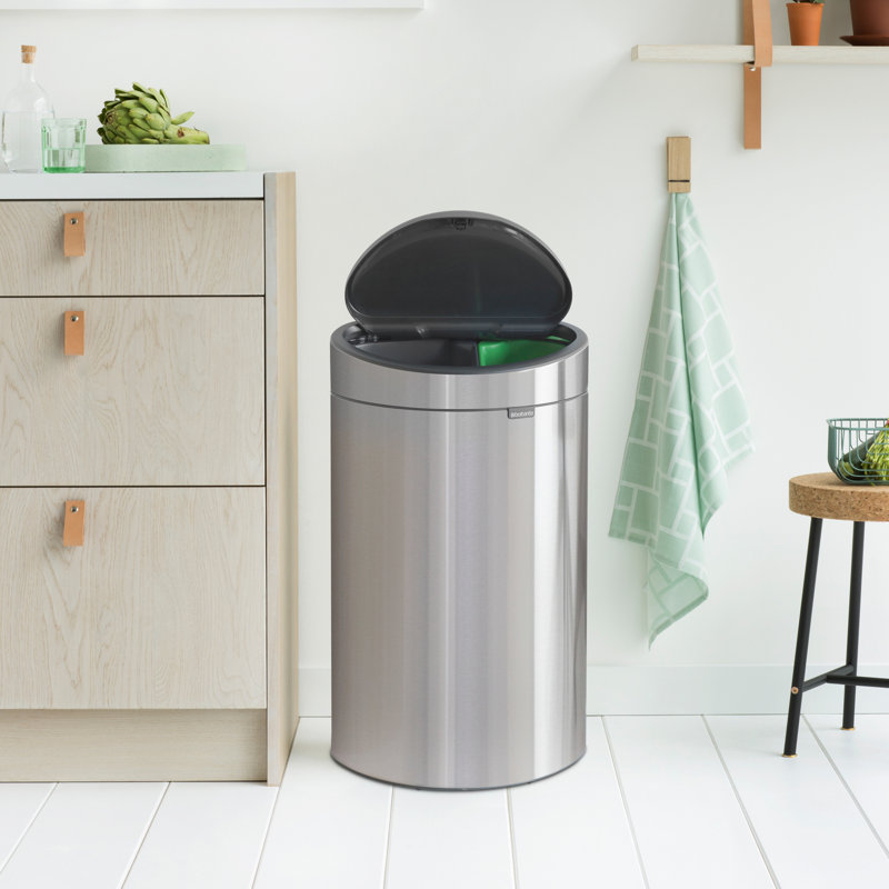 Brabantia Touch Bin New Recycle 23 + 10L, 33, Matt Steel