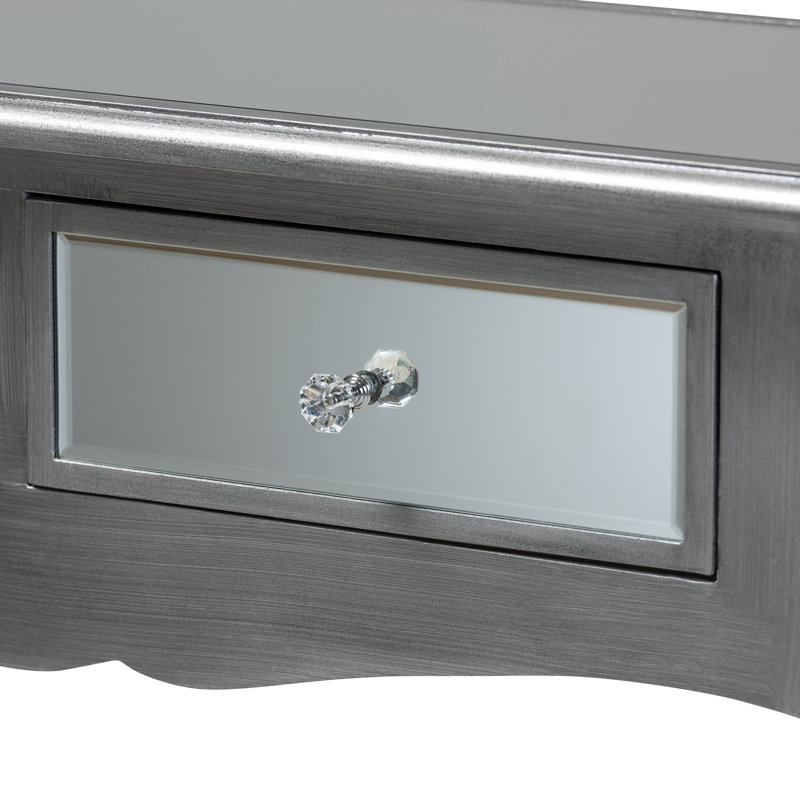89.99cm Glass Top Console Table