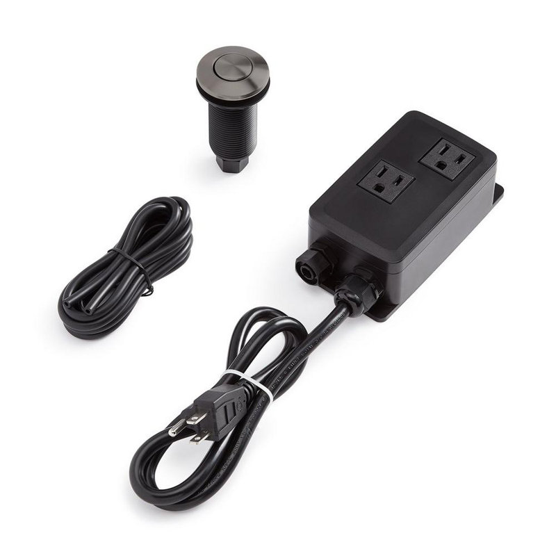 Air Switch Button for Garbage Disposal, Brushed Stainless Steel