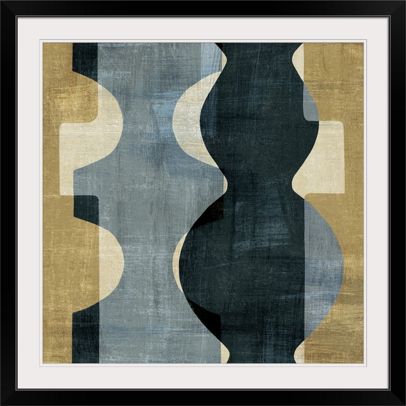 « ii », impression Geometric Deco, Cadre noir, H 32 po x l 32 po x P 1 po