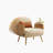 Mid-Century Modern Rattan Daybed Single Sofa Bed Couch Convertible Sleeper Lounge Chair