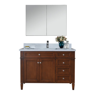 Ensemble de meuble-lavabo simple 45 po avec miroir Freeland