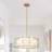 3 - Light Dimmable Drum Chandelier-1705027102