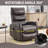 Heat Massage Manual Recliner Chair With Rocker And Swivel In Fabric For Living Room-328087355