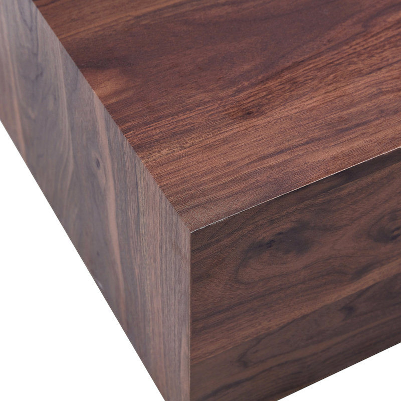 Rectangular Coffee Table, Walnut, 12.12" H x 39.42" L x 23.72" W
