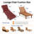 Outdoor Chaise Lounge Cushion, 72" x 21" x 4" Patio Lounge Chair Cushion, Water-Resistant UV-Protected Replacement Cushion with High Density Foam,red-1702092481
