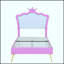 Structure de lit rembourrée avec lumières DEL, lit Princess moderne pour un sommeil élégant et confortable