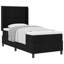 Lit sommier tapissier avec matelas Vidaxl noir 39,4 "x 78,7"-1812180716-1812180717