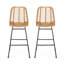 Tabourets de bar d'extérieur en osier (ensemble de 2)-1315138541