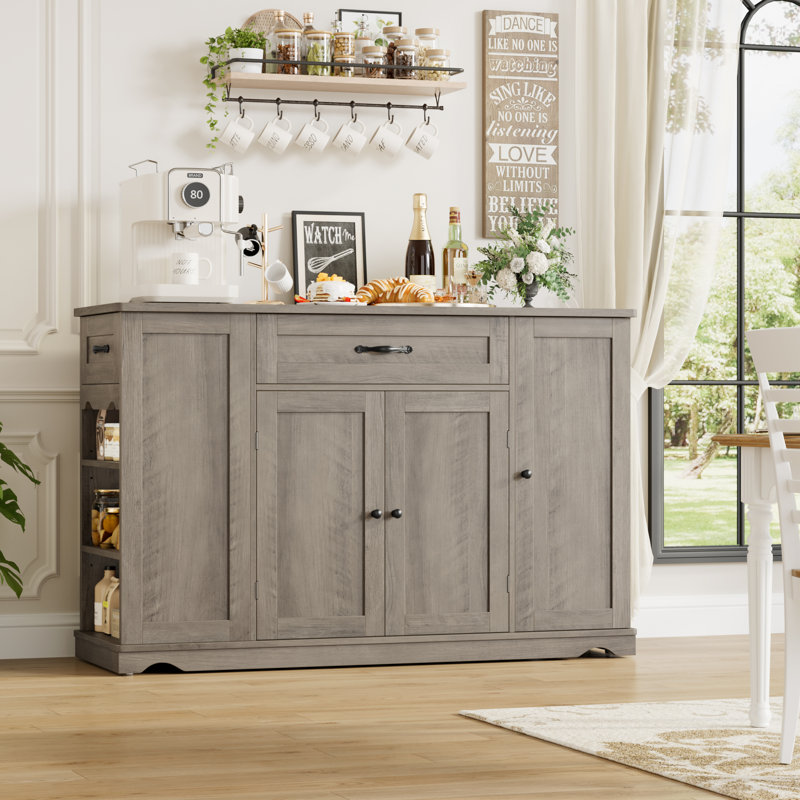 Kitchen Island With Wheels, Kitchen Cart, Wash Gray