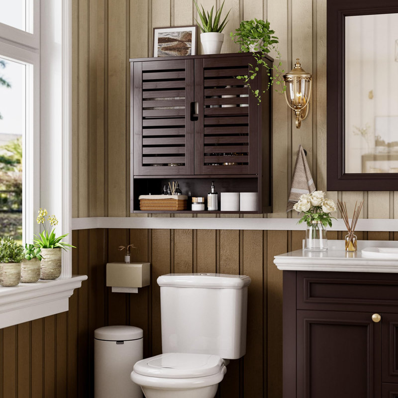 Wall Mounted Required Bathroom Cabinet, Brown