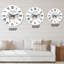 Minimal Compositions of Abstract faces V - Horloge murale moderne-59913575