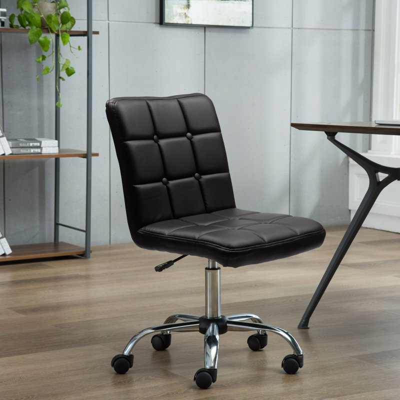 Chaise de travail en polyuréthane Adhafera, Noir