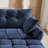 Chenille Upholstered 2-Seater Sectional Sofa With Ottoman-1342498984