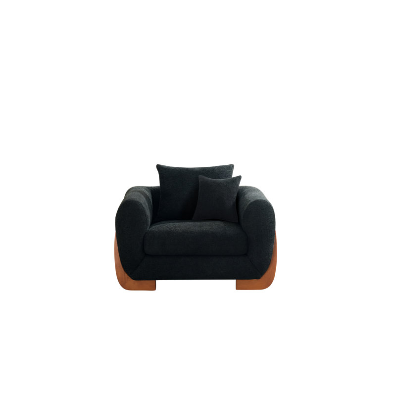 Chaise de salon confortable en tissu Sherpa
