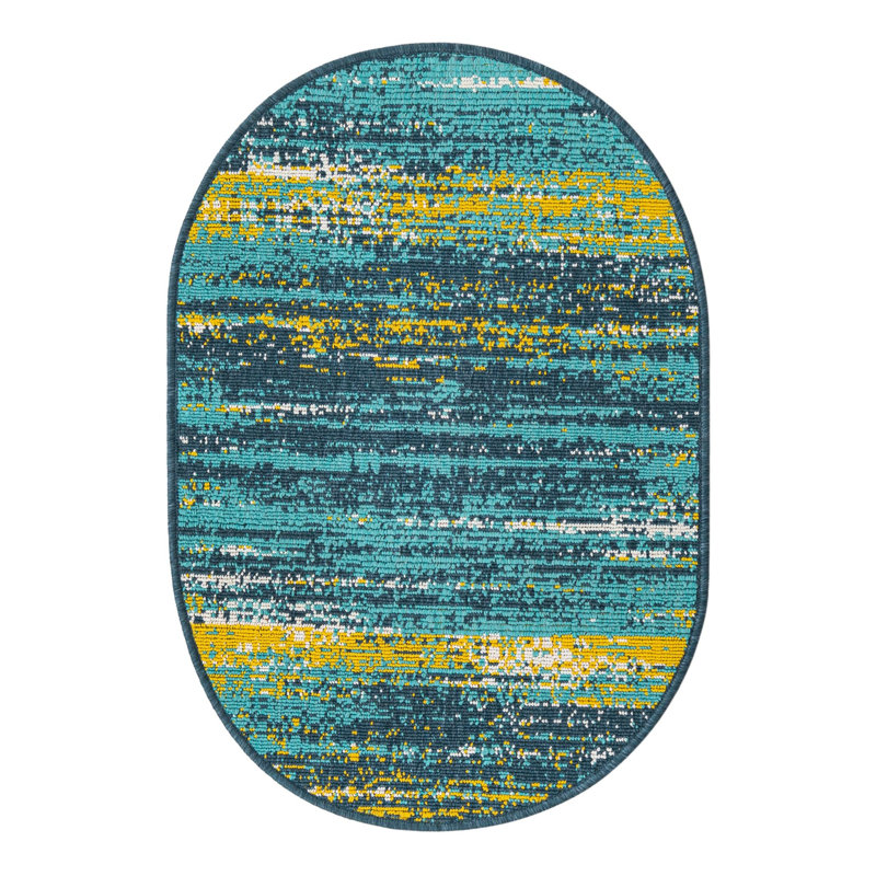 Tapis d'extérieur intérieur / extérieur Coastal, Ovale 2 pi x 3 pi 1 po