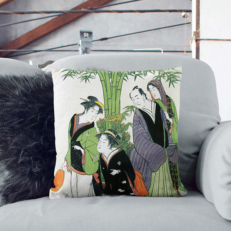 Square Throw Cushion, 40cm H x 40cm W x 15cm D