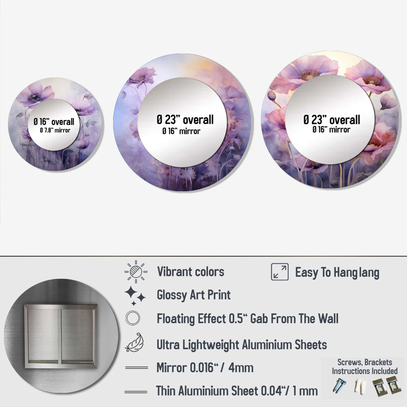 Devanne Metal Round Mirror