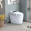 Toilette portative portative avec couvercle automatique - séchage à l'air chaud, eau instantanée, chasse d'eau intelligente en céramique blanche, affichage à DEL,